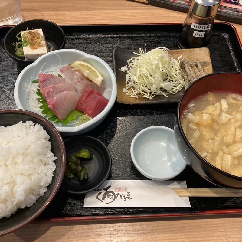 刺身定食(くろだるま 宇宿店)