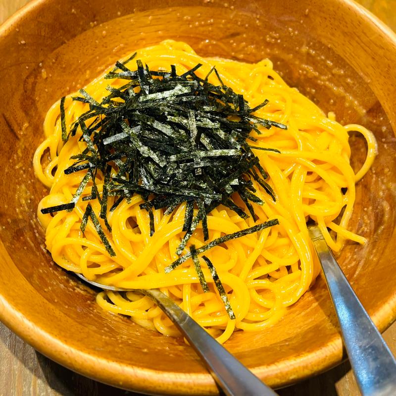 タラコとウニとイカ(スパゲティながい)