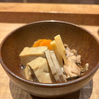 高野豆腐と鶏とポルチーニの含め煮