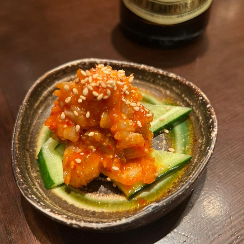 エンガワユッケ(大衆酒場 チャン栓チャン)