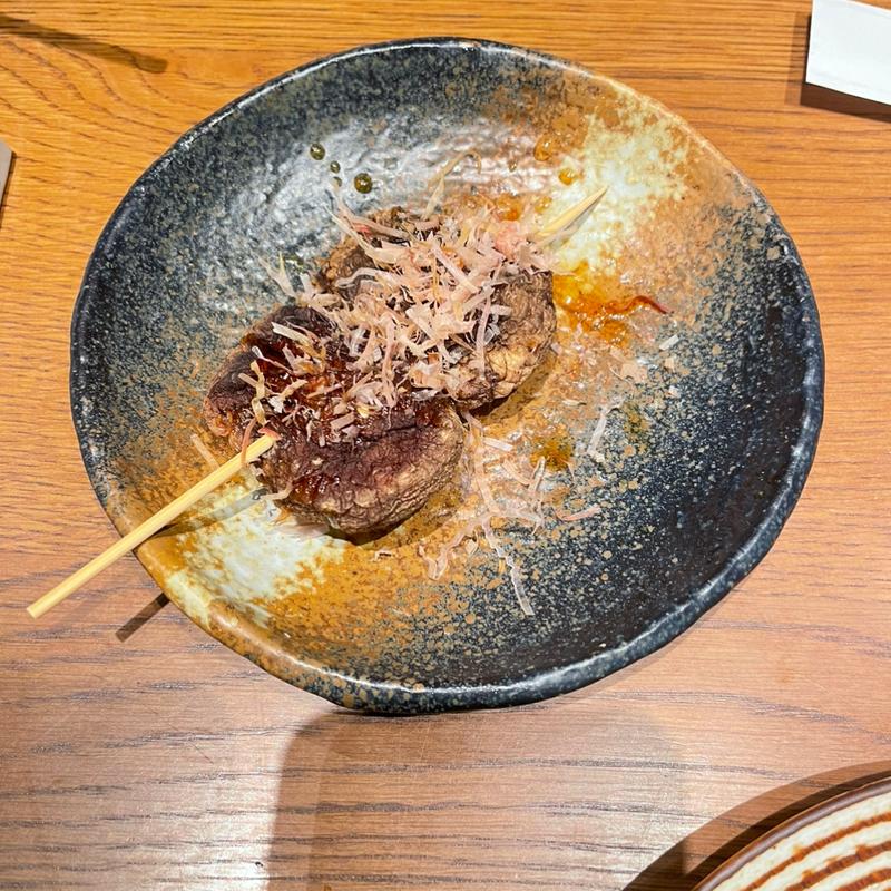 しいたけ 溶岩石焼き(季節料理・とんかつ ふみぜん 虎ノ門店)