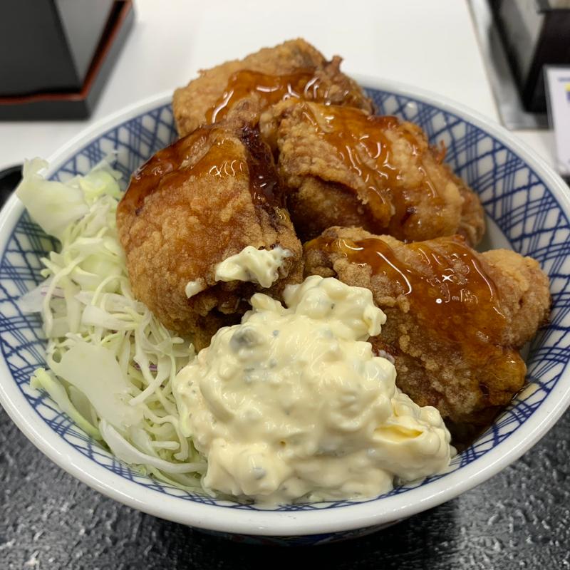 タルタル南蛮から揚げ丼(吉野家 千早東店)