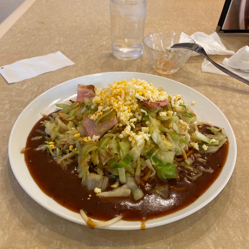 ベーコンソテー、粉卵(あんかけスパゲッティ)ランチサービス(ナポリ )