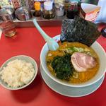 特製味噌ラーメン　半ライス　ほうれん草(ラーメン山岡家 越谷レイクタウン店)