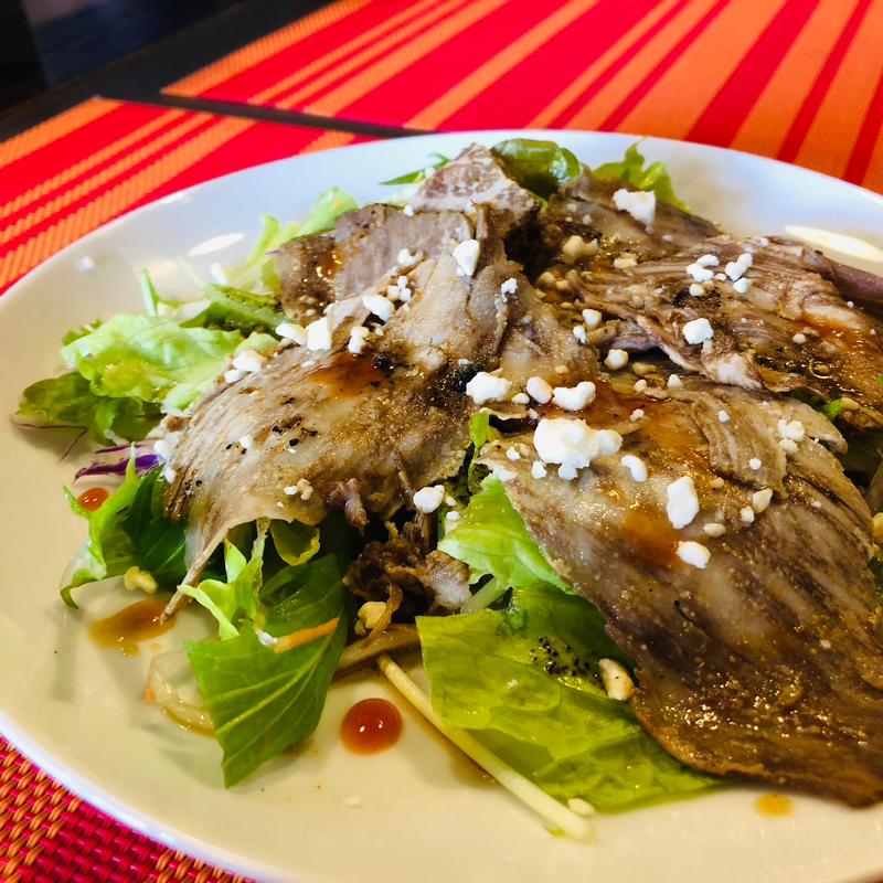 和牛サラダ_鹿児島黒牛和牛カレー膳(薩摩藩古民家カレーテリア沙羅)