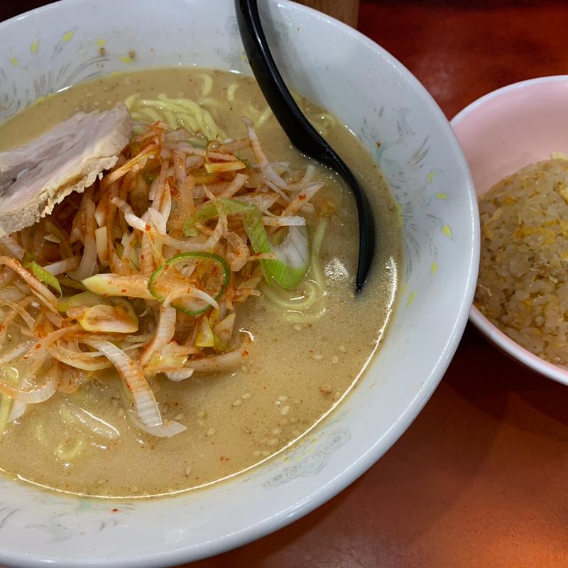 ねぎ味噌ラーメン＋半チャーハン(らーめん ほん田)