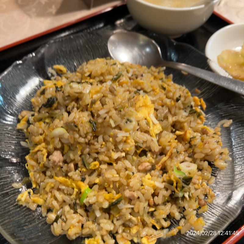 高菜と豚肉チャーハン定(喬家柵小吃)