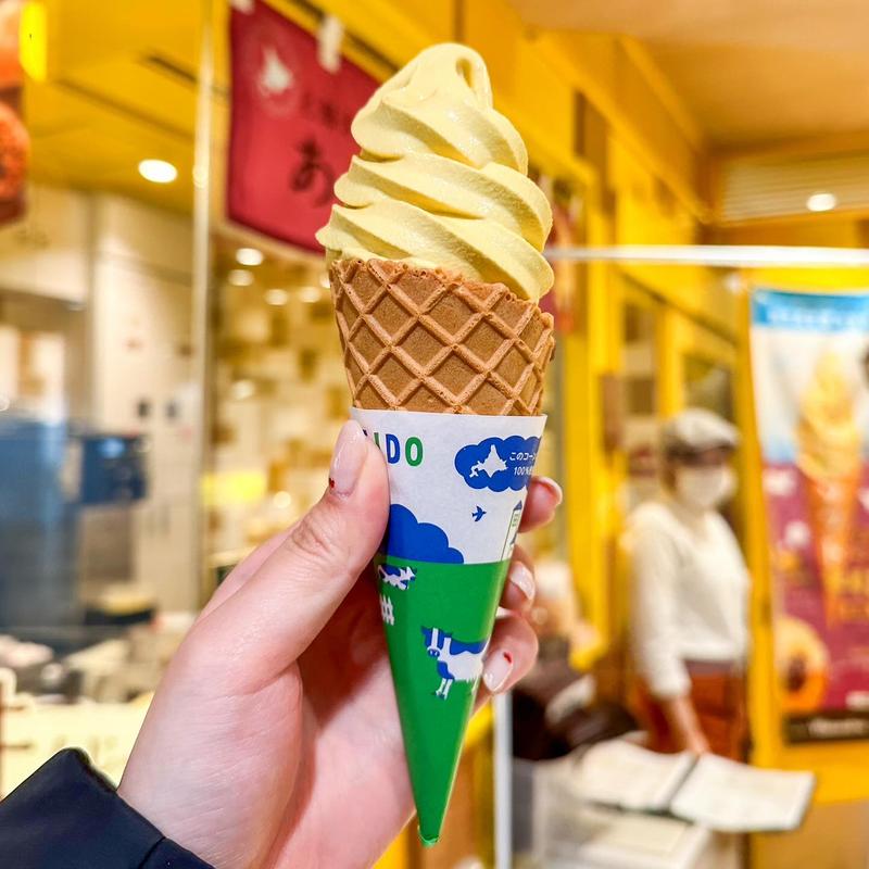 あんぽてとソフト(わかさいも 新千歳空港店)