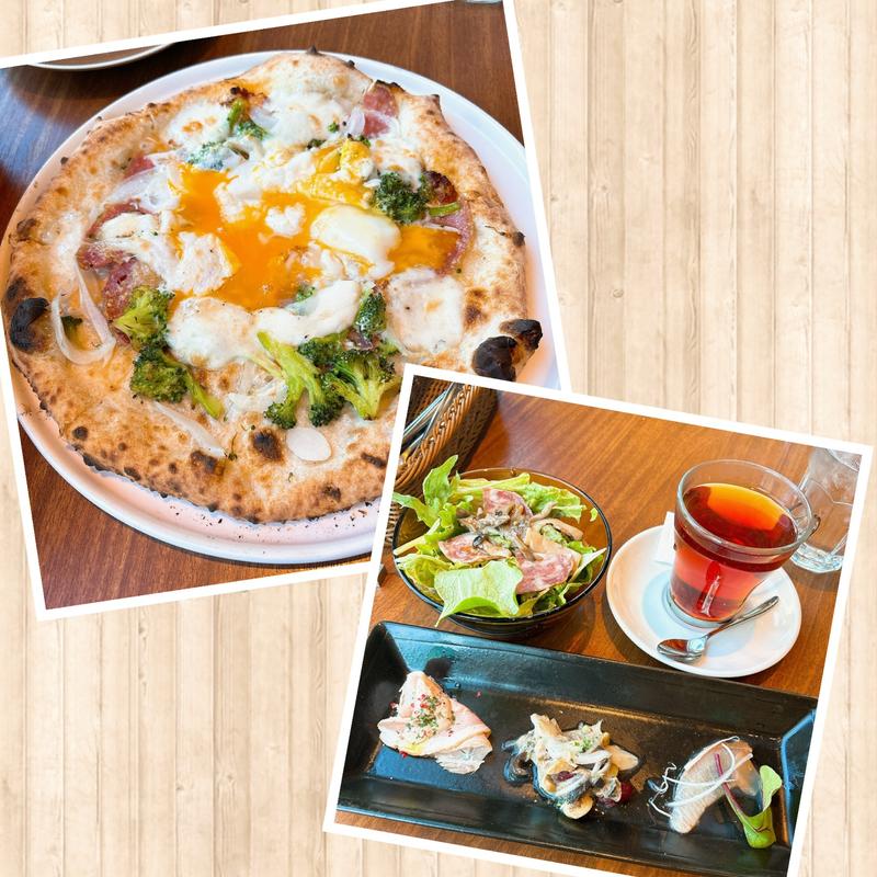 サラミと新玉ねぎ、ブロッコリーの旨辛ビスマルク(PIZZA SALVATORE CUOMO 白金)