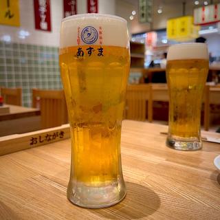 生ビール(元祖仙台ひとくち餃子あずま仙台駅店)