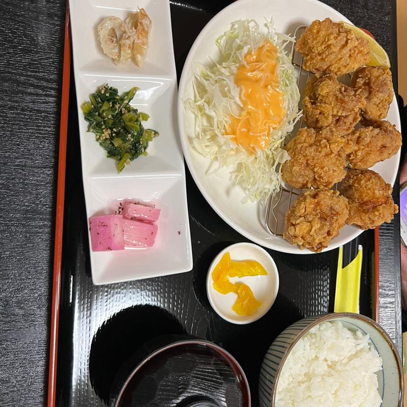 からあげ定食(お食事処としちゃん)