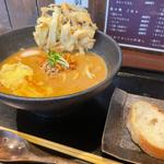 野菜天カレーうどん