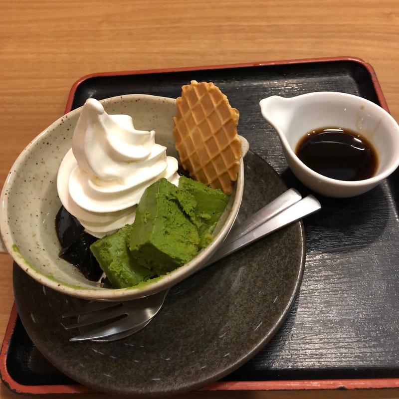 黒糖ゼリーと抹茶ムース(夢庵 我孫子北店)