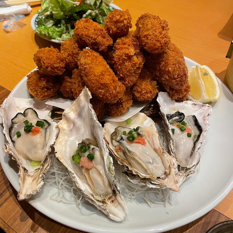 カキフライ、焼き牡蛎(佐渡島へ渡れ 名駅店 )