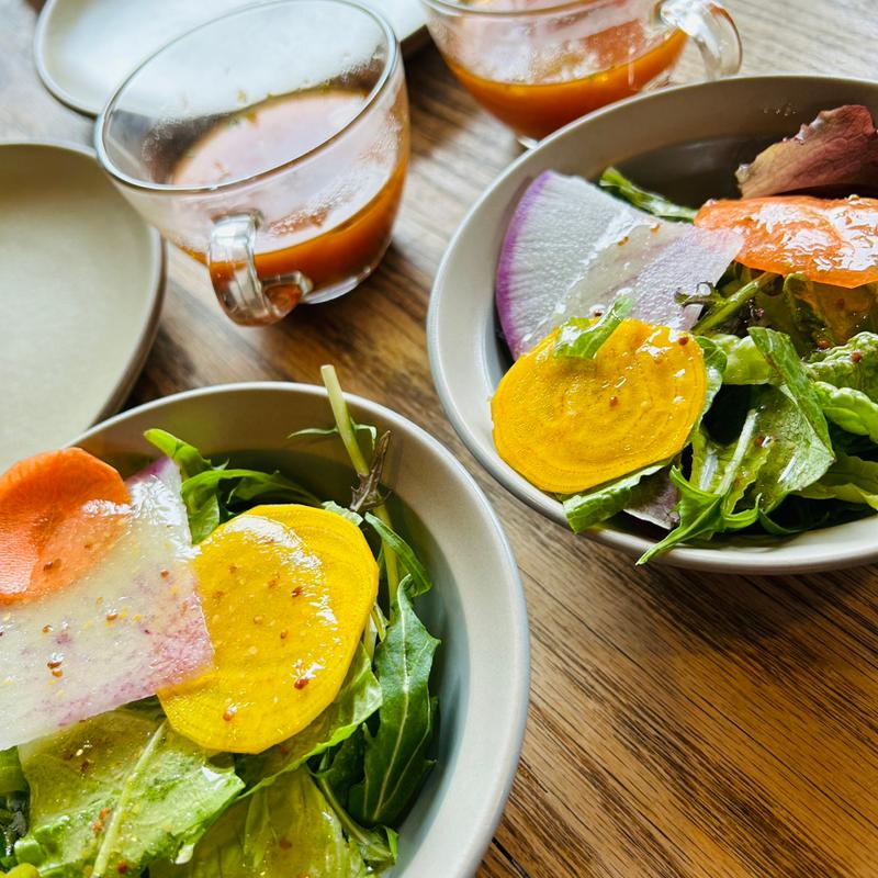 ランチセットのサラダ＆スープ(AWkitchen GARDEN 鎌倉)