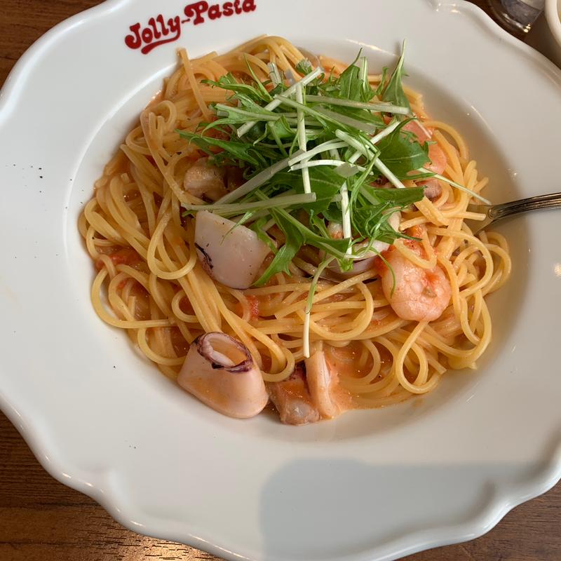 魚介のトマトクリームパスタ(ジョリーパスタ 足立六町店)