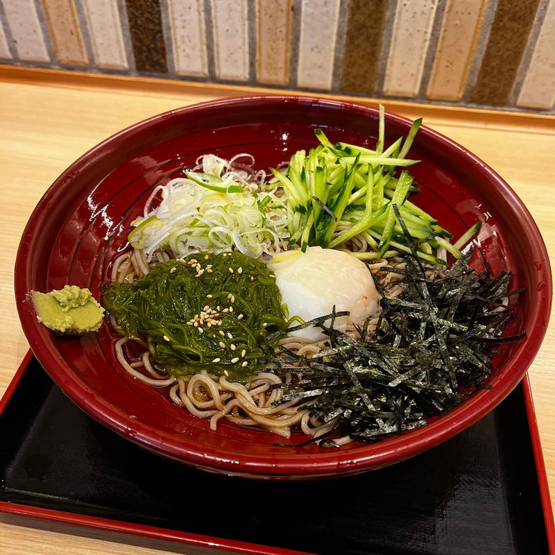 冷やしめかぶそば(箱根そば本陣 小田急エース南館店)