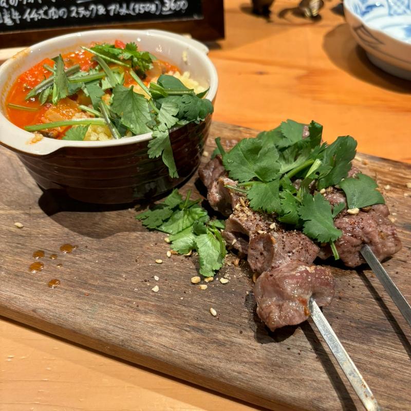 仔羊のクスクス、もも肉の串焼と(Ata 虎ノ門)