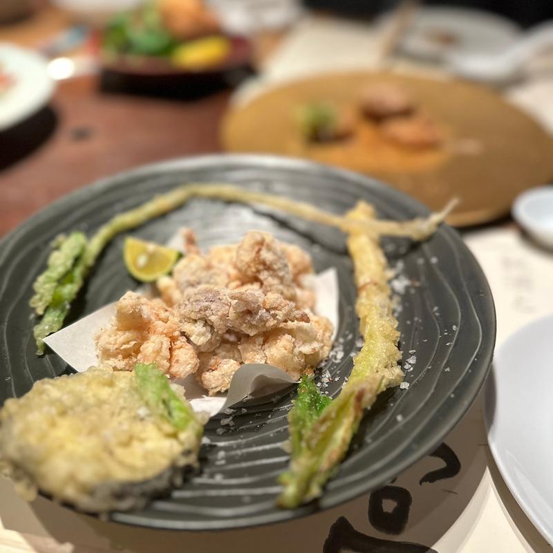 活メス生タコ(天ぷら)(ころころ亭 平野別宅)