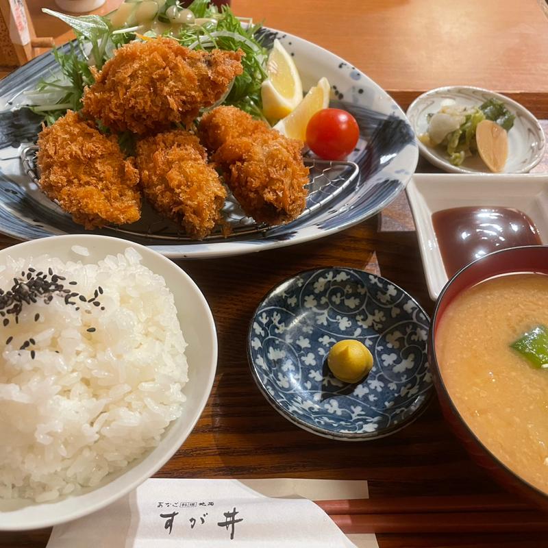 カキフライ定食(別館 すが井 （べっかん すがい）)