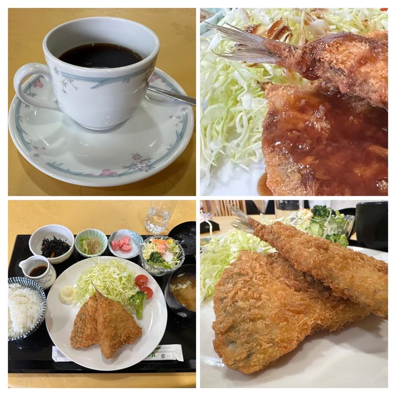 アジフライ定食(食事処 ダイニング花)