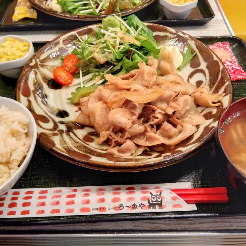 豚肉生姜焼き定食(沖縄クラフトビール＆琉球バル ガチマヤ（神保町駅）)