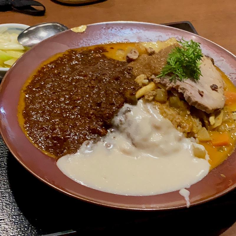 ダブルカレー(肥後橋南蛮亭)