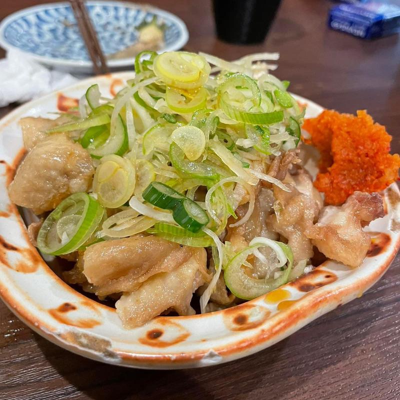 鳥皮ポン酢(そば処 二月堂)