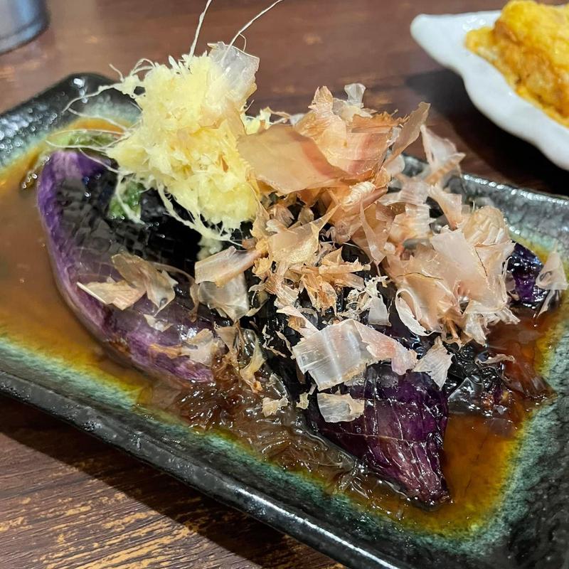 茄子の煮浸し(そば処 二月堂)