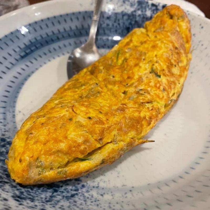 じゃこオムレツ(そば処 二月堂)