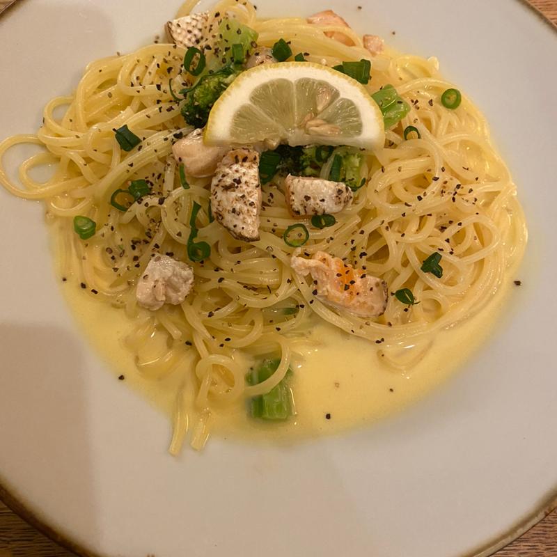サーモンレモンクリームパスタ(鎌倉パスタ 羽曳野店)