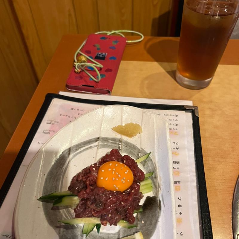 桜ユッケ(備長炭 炭火焼肉 じもんじゅ)