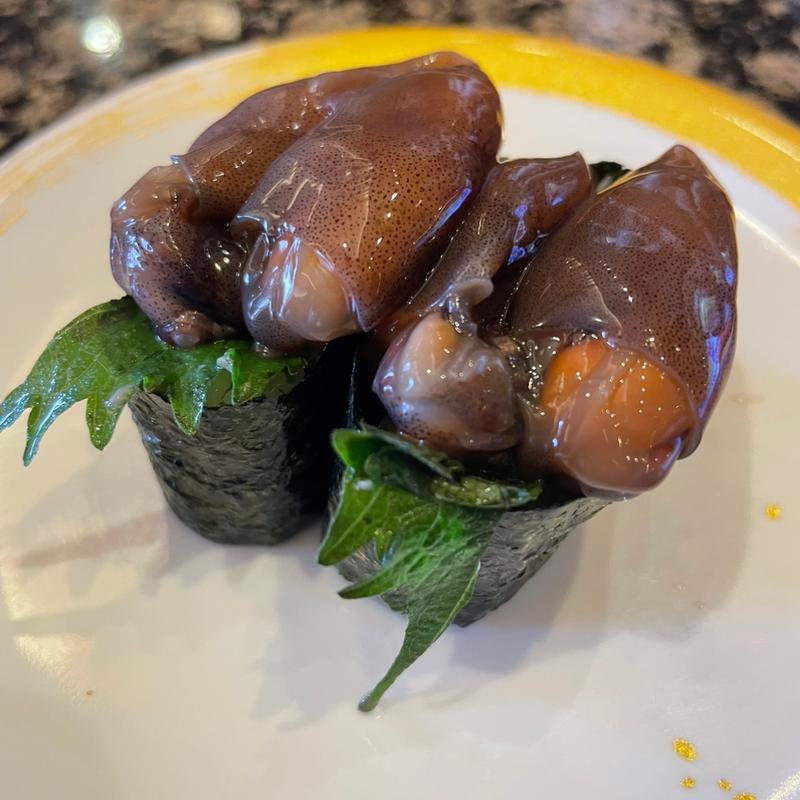 ほたるいかの醤油漬け軍艦(磯のがってん寿司 南越谷店)