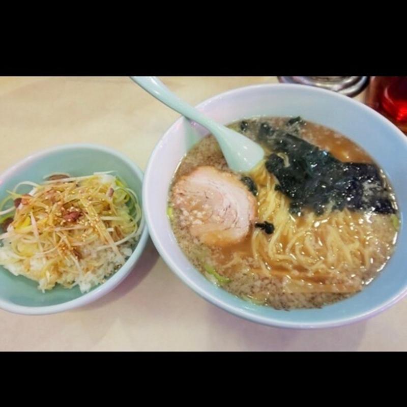 ラーメン、ネギ丼ランチセット(らうめんしょっぷ七福 草加店)