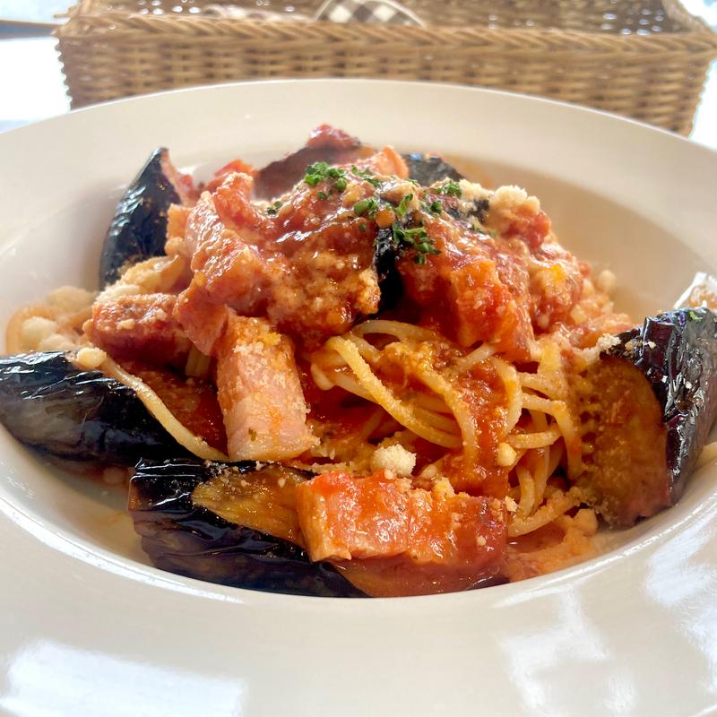 ゴロなすベーコンパスタ(ぱんろーど・しらとりの郷)