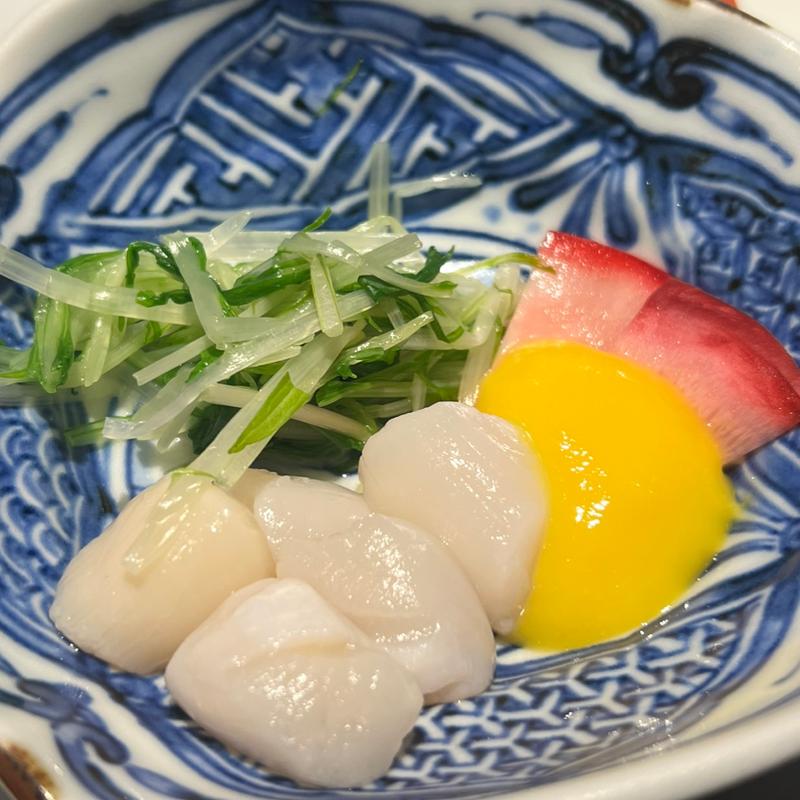 イタヤ貝黄身酢掛け(南紀白浜 浜千鳥の湯 海舟)