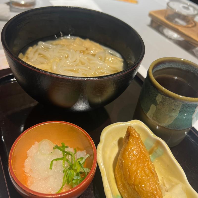 湯葉あんかけうどん いなり寿司(南紀白浜 浜千鳥の湯 海舟)