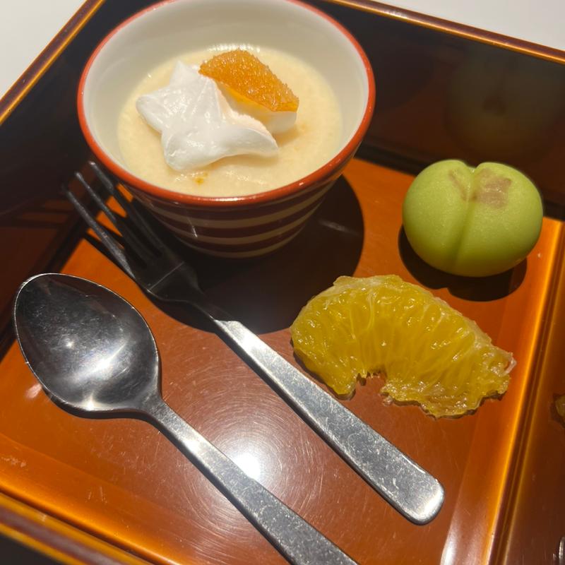 蜜柑プリン 八朔 ねりきり(南紀白浜 浜千鳥の湯 海舟)