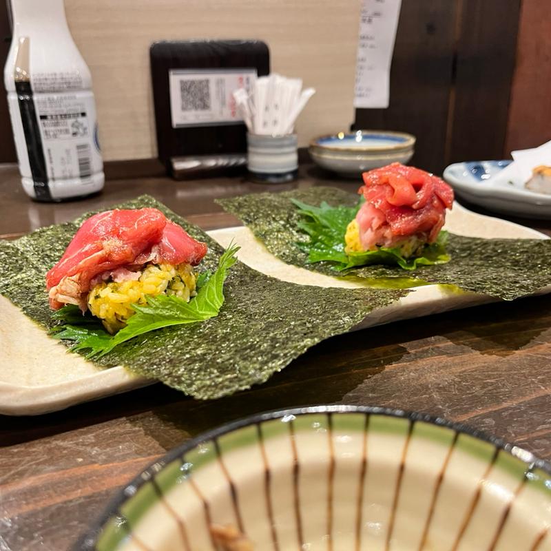 トロたく巻(四十八漁場 秋葉原昭和通り口店)