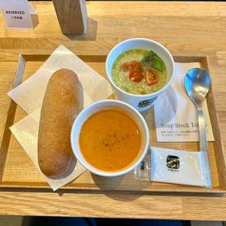 スープとスープのセット(Soup Stock Tokyo お茶の水店)