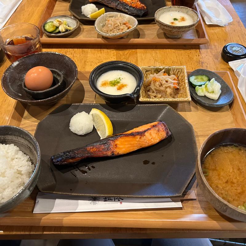 銀鮭の花漬定食(銀俵 )