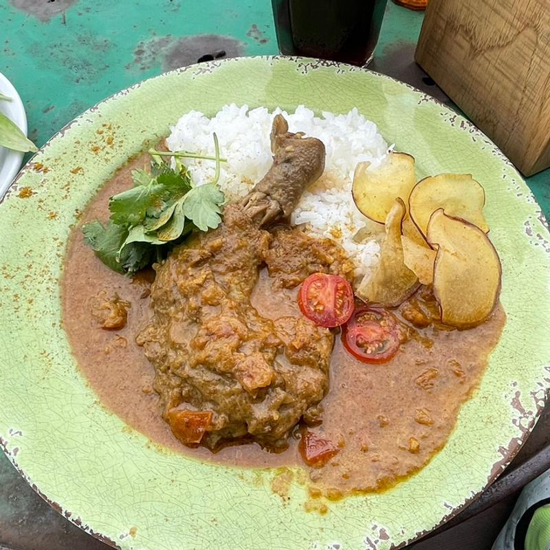 スパイシーココナッツチキンカレーミニサラダドリンク付(Trex Kawasaki River Cafe)