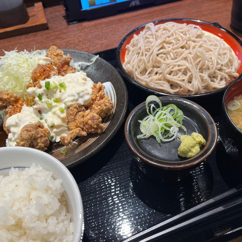 チキン南蛮ミニそば定食（3本）(鶏彩 北上尾店)