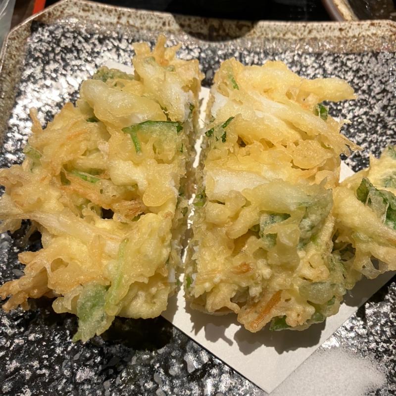 白魚のかき揚げ(蕎麦切り くろ)