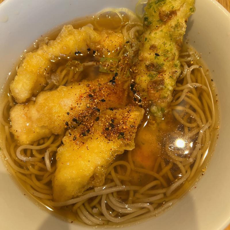 鶏、ちくわ天そば(蕎麦いまゐ 南青山店)