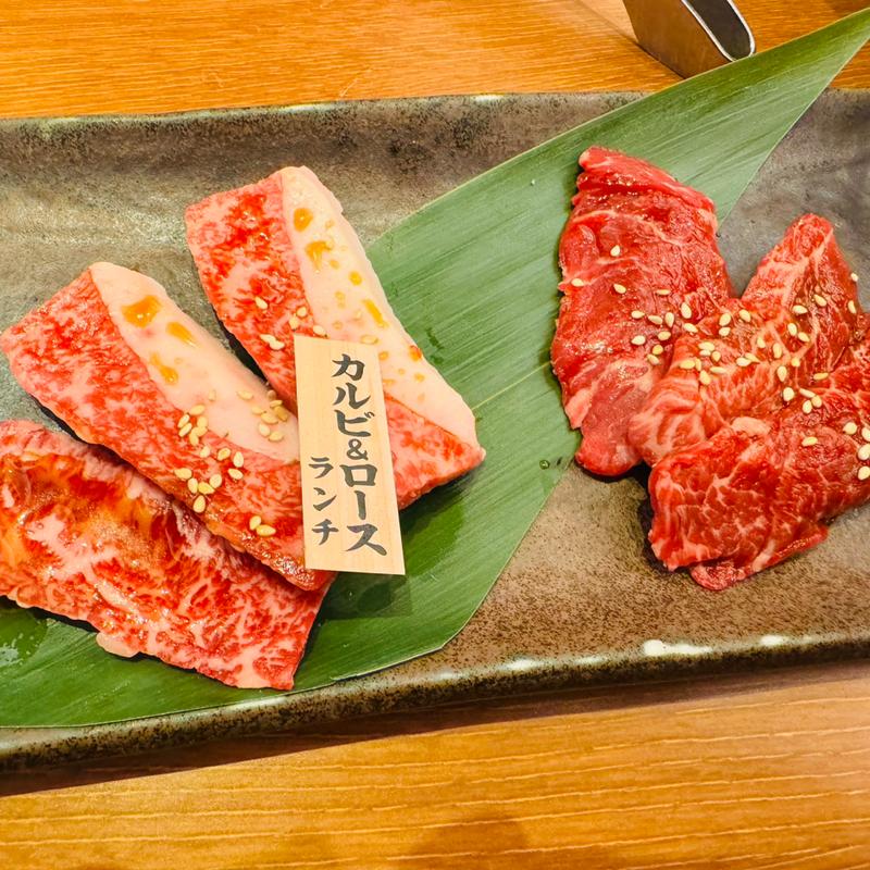 カルビロースランチ定食(黒毛和牛と完全個室 焼肉やまと 船橋店)