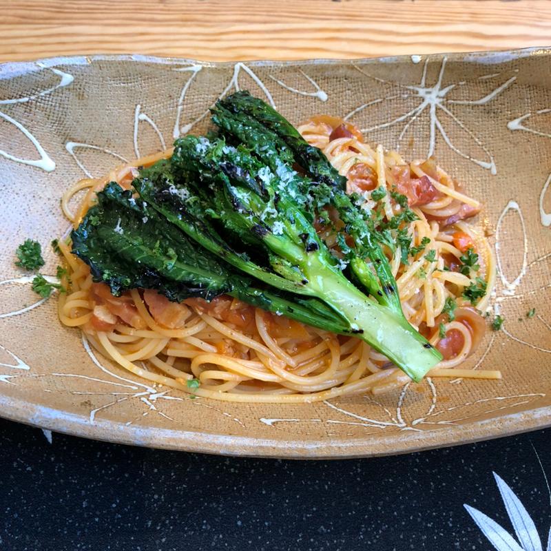 パンチェッタと玉ねぎのトマトソース(菜園レストラン ITARU)