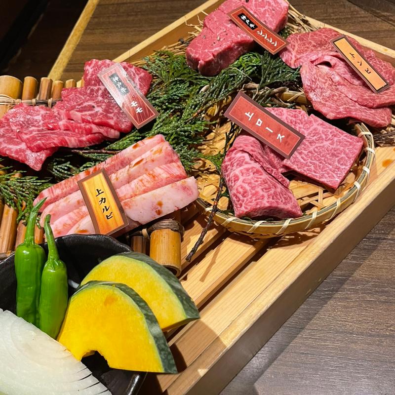 特選上五種盛り合わせ(炭火焼肉笑門来福 枚方店)