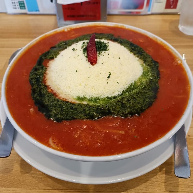 赤唐トマトソースにバジル(スパゲティー専科 はらっぱ 高崎東口店)