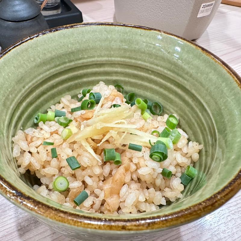 限定専用飯 土鍋帆立の炊き込み(ラーメン専科 竹末食堂)